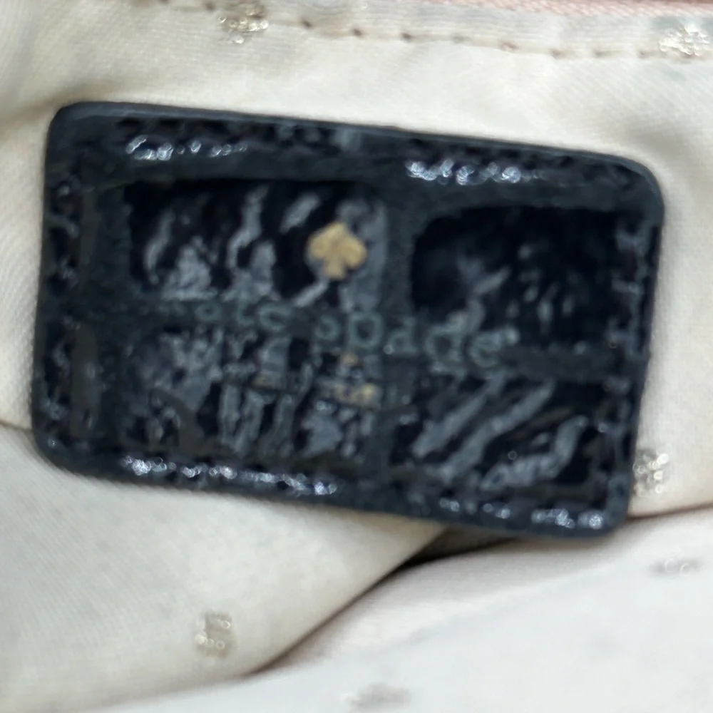 Katie Spade ♠️ SALE!! Black Croc Pattern Bag size large slouchy and soft!! - Picture 12 of 15